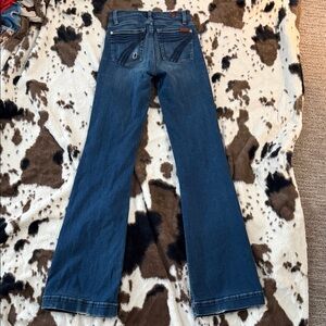 7 For All Mankind Dark Blue Flare Jeans